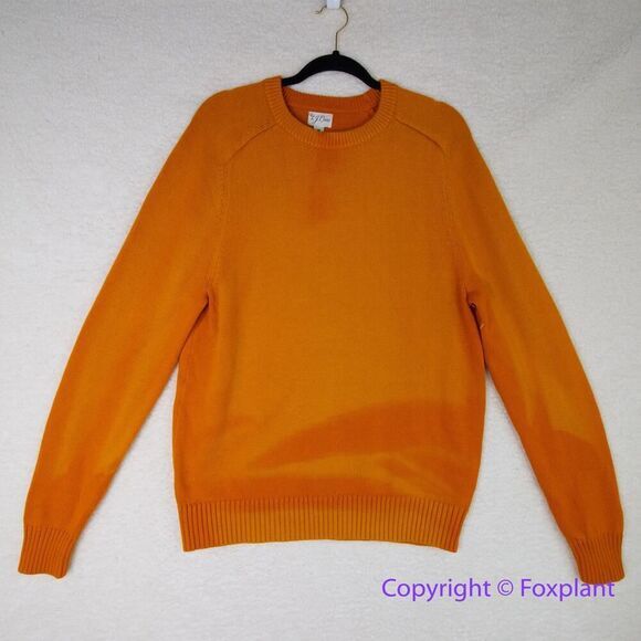 New! J.‎ Crew Men's Heritage cotton crewneck sweater For Sweet Marigold, size M - Picture 1 of 13